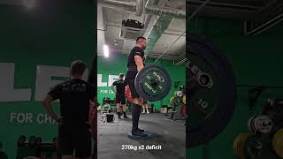 270kg deficit deadlift conventional [upl. by Malamut424]