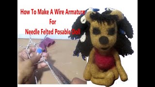 Tutorial How to make a wire armature for a poseable needle felted doll [upl. by Noloc]