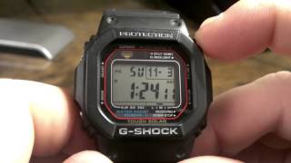 GWM56001 Atomic Solar Multi Band 5 Black Casio GShock Watch Review [upl. by Hendrickson249]