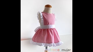 How to sew an apron for girls  APRON SEWING TUTORIAL [upl. by Llerrehc]