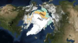 Arctic Sea Ice loss 1979 to 2007 [upl. by Devi]