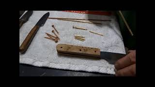 Traditional peening of knife handle [upl. by Imeon]