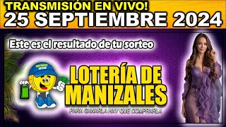 Resultado LOTERIA DE MANIZALES MIÉRCOLES 25 de septiembre 2024 [upl. by Emelun]