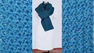 How to Style a Crochet Long Keyhole Scarf Fashion Tips and Idea [upl. by Enyawd969]