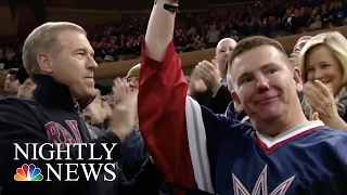 New York Rangers Fans Break Out In Applause For Veteran  NBC Nightly News [upl. by Analli]