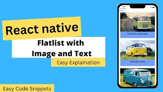 React native flatlist with image and text [upl. by Suu]