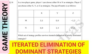 iterated elimination of dominant strategies in game theory [upl. by Witkin46]