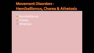 Movement Disorders  Hemiballismus Chorea amp Athetosis [upl. by Deering932]