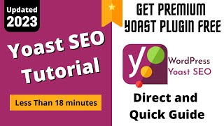 Yoast SEO Tutorial  Free Yoast Premium Plugin Download  How to use Yoast plugin [upl. by Marguerita]