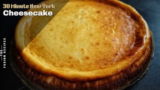 How To Make A New York Cheesecake  30 Minute New York Cheesecake  Let The Oven Do The Work [upl. by Linehan]