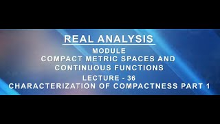 Characterization of Compactness Part 1 swayamprabha CH38SP [upl. by Asiela]