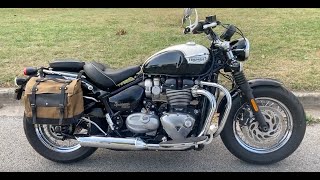 Triumph Bonneville Speedmaster 1200 Affordable Luggage Saddle Bags My Two Cents [upl. by Nosrej]