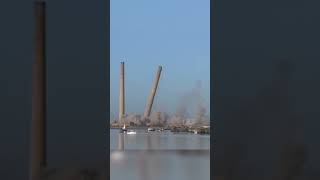 4 chimneys demo at the same time [upl. by Wendeline]