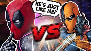 Deadpool VS Deathstroke ANIMATED FIGHT Marvel and DC Comics battle [upl. by Brade]