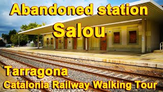 Abandoned station Salou Tarragona Catalonia Railway Walking tour Spain relaxation [upl. by Cele534]