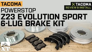 20052022 Tacoma PowerStop Z23 Evolution Sport 6Lug Brake Rotor and Pad Kit Review amp Install [upl. by Janerich]