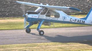 HD Pezetel PZL104 Wilga 80 Landing and Takeoff CSU3 [upl. by Ja]