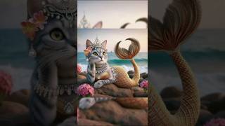 Poor little mermaid Cat Transforms kitten cat youtubeshorts ytviral mermaid [upl. by Mathew273]