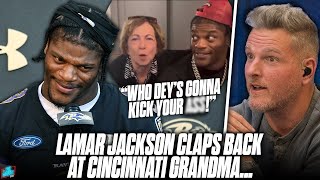 Lamar Jackson Clowns quotCincinnati Grandmaquot That Interrupted His Dinner Before Beating Bengals [upl. by Achilles727]