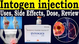 Review Intogen injection uses in hindi  Gentamicin sulphate injection ip 80 mg  Uses Side Effect [upl. by Tobe]