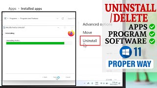 How to Uninstall Programs on Windows 11 Completely Delete App [upl. by Lleroj]