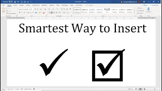 Shortcut for Tick Symbol in Word 🗸 amp ☑ Fastest way to get Check mark in Word 2021 [upl. by Anire421]