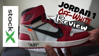 JORDAN 1 OFF WHITE UNBOXING  REVIEW  STOCKX UNBOXING [upl. by Schlessel]