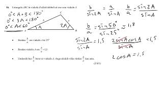 A uppgift trigonometri matte3matte 4 gammalt NP [upl. by Wallack]