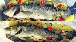 Ricetta facile e gustosa SPIGOLA O BRANZINO AL CARTOCCIO CON CARCIOFI E PATATE [upl. by Aible]