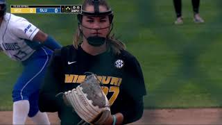 HIGHLIGHTS Mizzou Softball Picks up Midweek Win at SLU [upl. by Anileh]