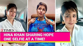 Hina Khan Drops Selfies From Work Amid Cancer Fight Her quotKeep Goingquot Message Inspires Millions [upl. by Ankney]