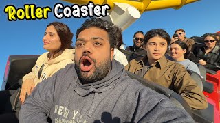 Riding A Roller Coaster On A Beach 😍🎢  Samandar Mein Amusement Park In United States Of America 🇺🇸 [upl. by Rainer]