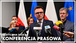 Konferencja prasowa marszałka Sejmu Szymona Hołowni [upl. by Volding]