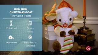 NOM NOM CHRISTMAS GOAT Animated Plush [upl. by Chace]