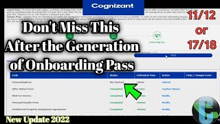 Onboarding Pass In CTS  Most Important Before Downloading OBPass  2022 New Updates from Cognizant [upl. by Verile603]