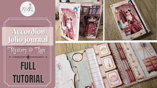 Papercraft Project  Accordion Folio Journal  Full tutorial with Reinforced Cover [upl. by Thevenot]