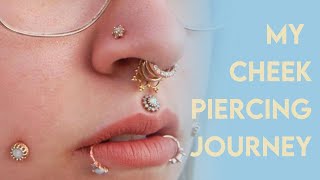 My Cheek Piercing Journey [upl. by Hallam22]