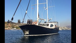 22 m Steel Hull MotorSailer CE Ocean Class  For Sale from First Owner Interior video Tour [upl. by Irmine]