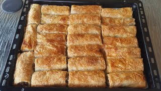 BAKLAVA YUFKASIN DAN KIYMALI SODALI ÇITIR BÖREK TARİFİ [upl. by Kina]