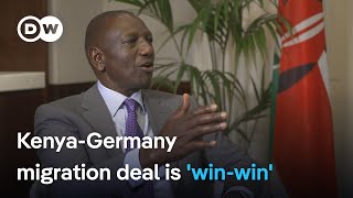 Kenyas President William Ruto defends Germany migration deal over brain drain fears  DW News [upl. by Godfree]