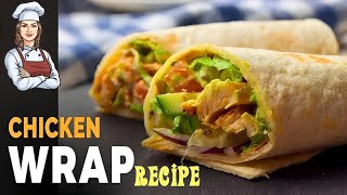 Tortilla chicken wrap High protein wrap its good for diets recipe by Nabila tariq [upl. by Amol]