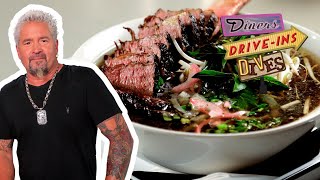 Guy Fieri Goes DEEP on 72Hour Short Rib Pho in Canada  Diners DriveIns and Dives  Food Network [upl. by Thirzi]