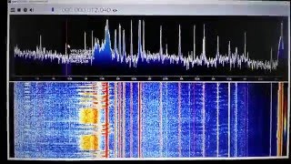 VLF receive Alpha SAQ NATO US Navy SDR with CRT TV amp sound card part 1 [upl. by Ellennoj]