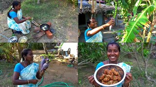 வாழைப்பூ வடை  Vazhaipoo Vadai In Tamil  Amala Village Food [upl. by Esened]