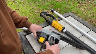 DeWalt 20V Polesaw Review amp Assembly  Complete Demonstration amp Tips [upl. by Aleciram217]