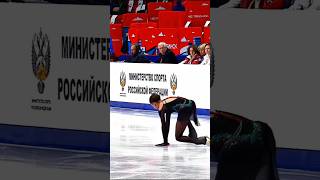 Kamila Valievas fall at the tests competition 2020figureskating iceskating sports olympics [upl. by Haggai]