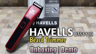 HAVELLS Beard Trimmer BT5111C Unboxing amp Demo Mehrotra Electronics [upl. by Tybi]