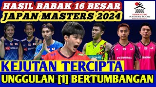 UNGGULAN 1 KEOK RAME2‼️ Hasil Semua Sektor 16 Besar Badminton Kumamoto Japan Masters 2024 Hari Ini [upl. by Aicrop]