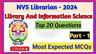 Crack the NVS Librarian Recruitment  Library and Information science MCQs [upl. by Nadruoj]