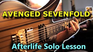 AFTERLIFE Solo Lesson with Tabs  Avenged Sevenfold [upl. by Assilrac]